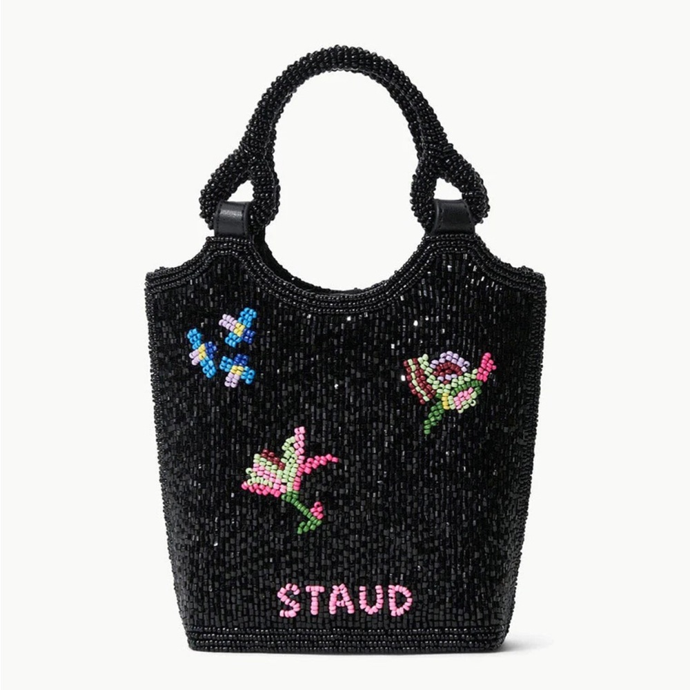 ISO STAUD Zoe Beaded Bag First Bloom Night